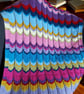 Vibrant Hand-Knitted Chevron Blanket, Cosy Sofa Throw, Colourful Home Decor Gift - Image 4