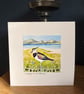 Lapwing in the Machair handmade Greetings Card 