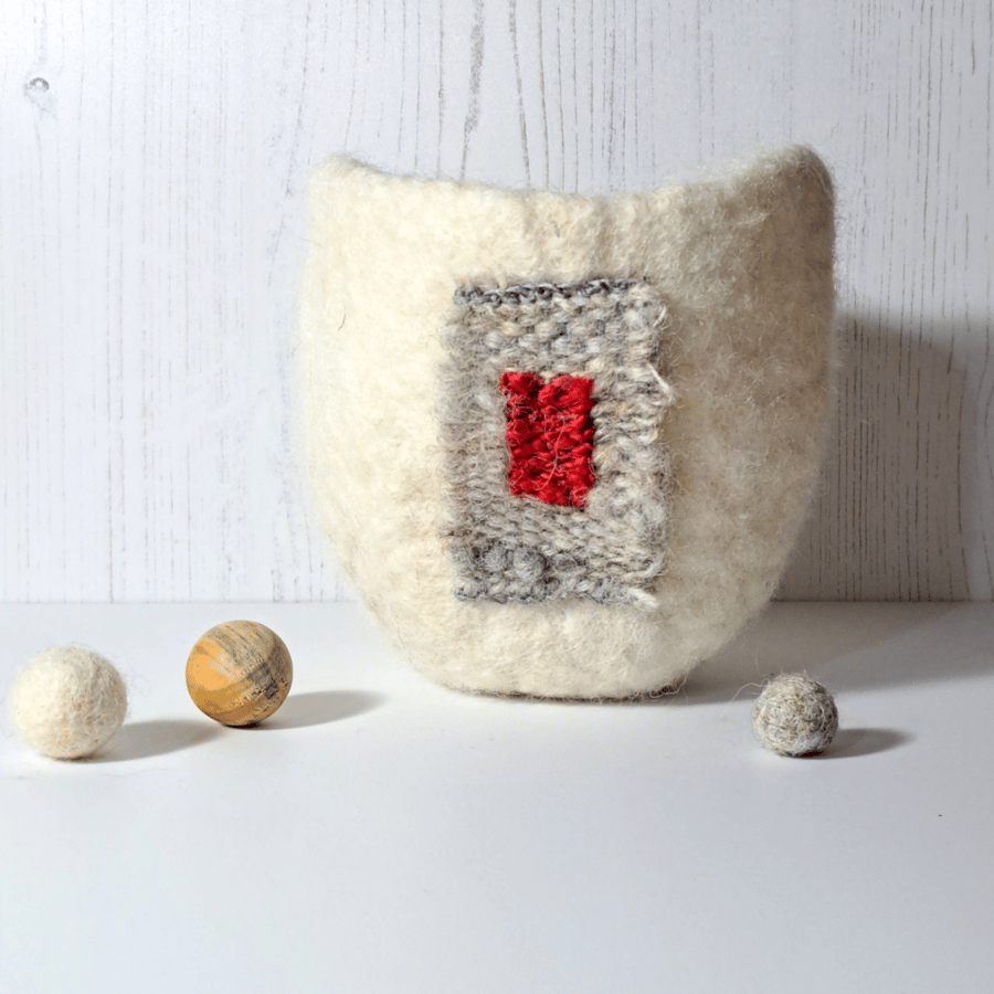 British Wool Bowl – Handmade, Natural, and One-of-a-Kind