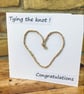 Wedding card, Engagement card, Tying the Knot, Handmade Congratulations card - Image 1