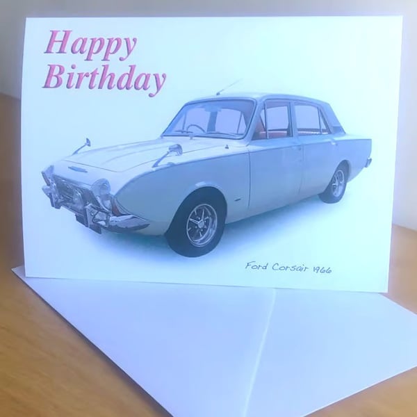 Ford Corsair 1966 - Birthday, Anniversary, Retirement or Plain Card