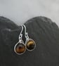 tigers eye sterling silver earrings, tiger eye drop earrings, gemstone drop earr - Image 8