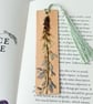 Pressed Flower Wooden Bookmark, Wildflowers