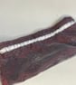 Reusable fabric gift bag. Burgundy sparkles - Image 3