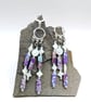Artisan Purple Sediment Jasper & Mother of Pearl Multi-Strand Chandelier 