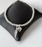 Sterling Silver Feather Heart Charm Bracelet, Adjustable Slider Clasp - Image 9