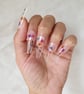 Clear flower decal press on nails - Image 2