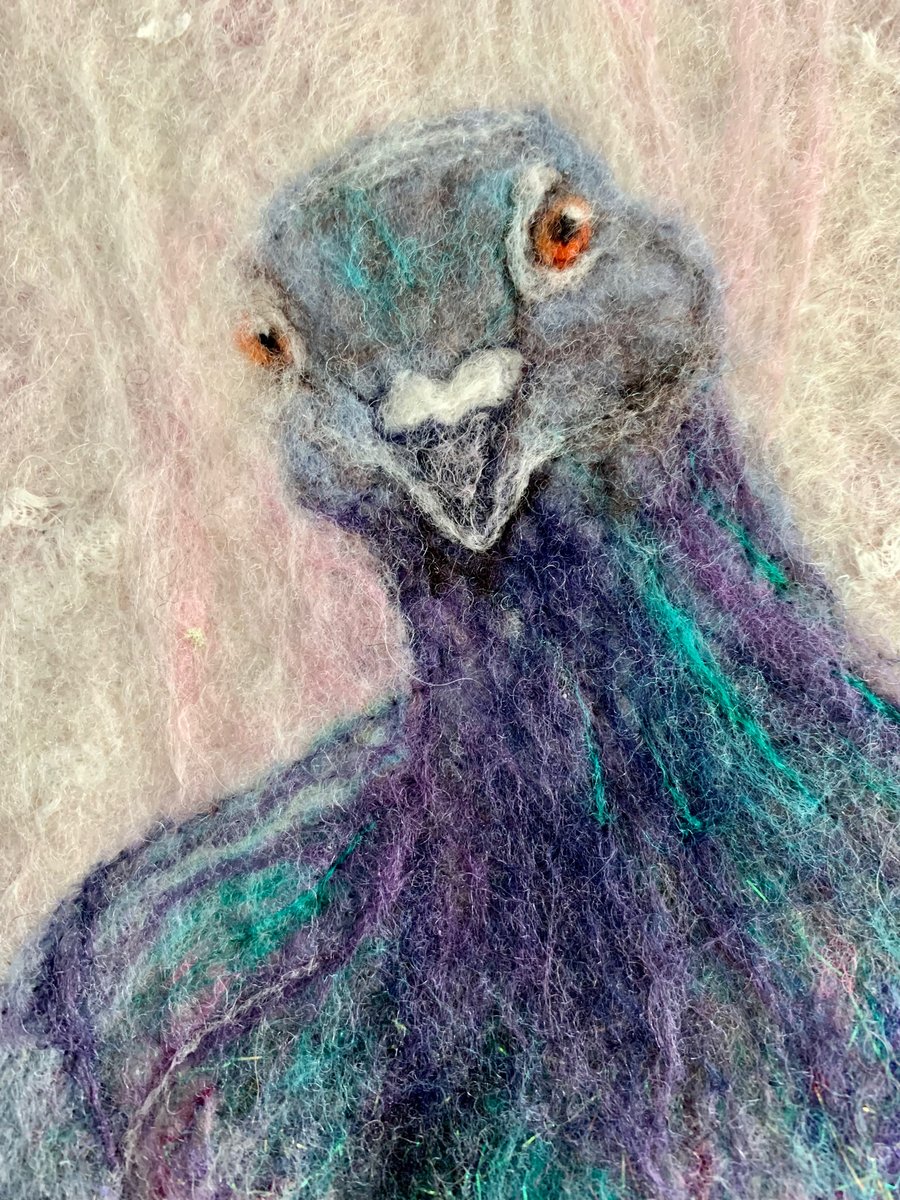 Fancy Pigeon (Original Felt Painting)