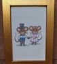 Handmade Cross Stitch Personalised Bride & Groom Wedding Keepsake – 6x4"