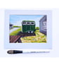 Horsebox Rural Scene Cornwall Acrylic Painting on Yupo Paper Mounted - Image 5