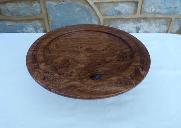 BROWN OAK BURR DISH