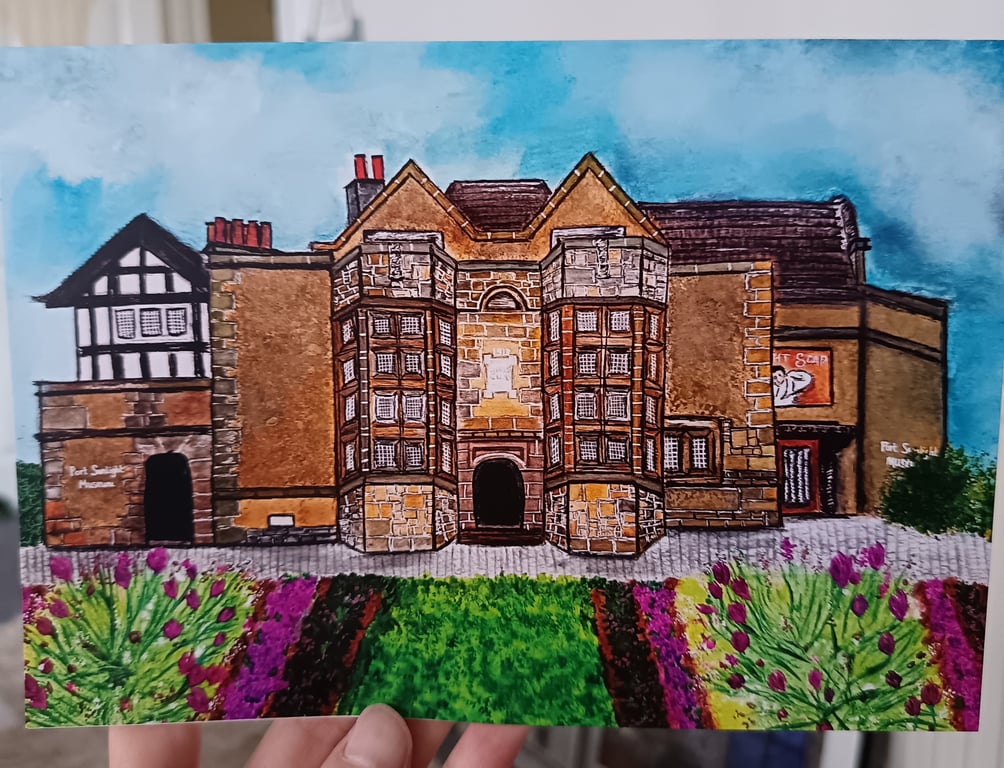 A5 Port Sunlight Museum Art Print Greetings Card 