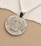 Hand Engraved Labrador Sterling Silver Pendant, Recycled Pet Portrait Necklace ( - Image 9