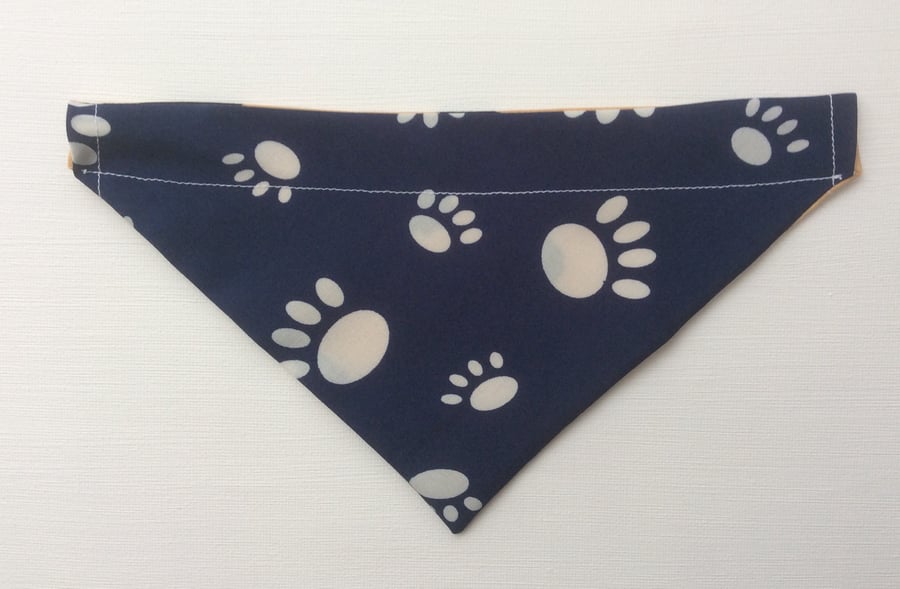 Reversible, over the collar bandana for small dog 