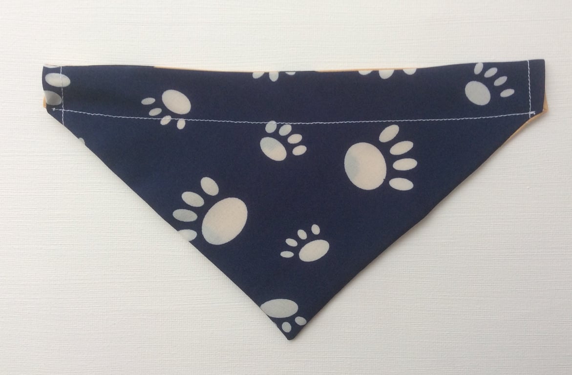 Reversible, over the collar bandana for small dog 