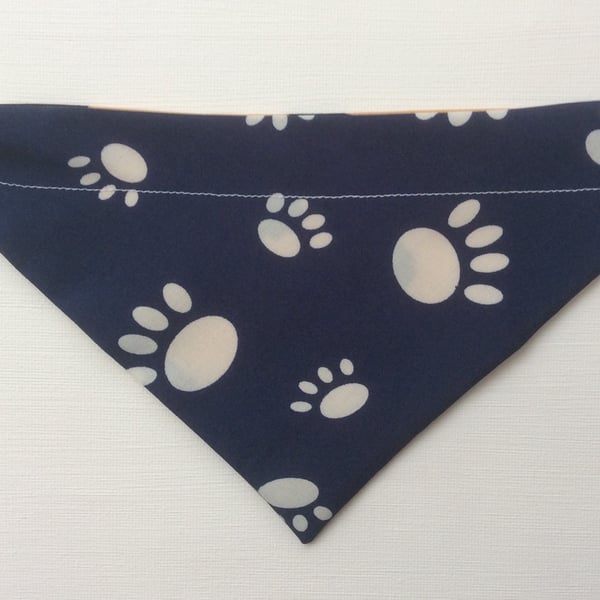 Reversible, over the collar bandana for small dog 