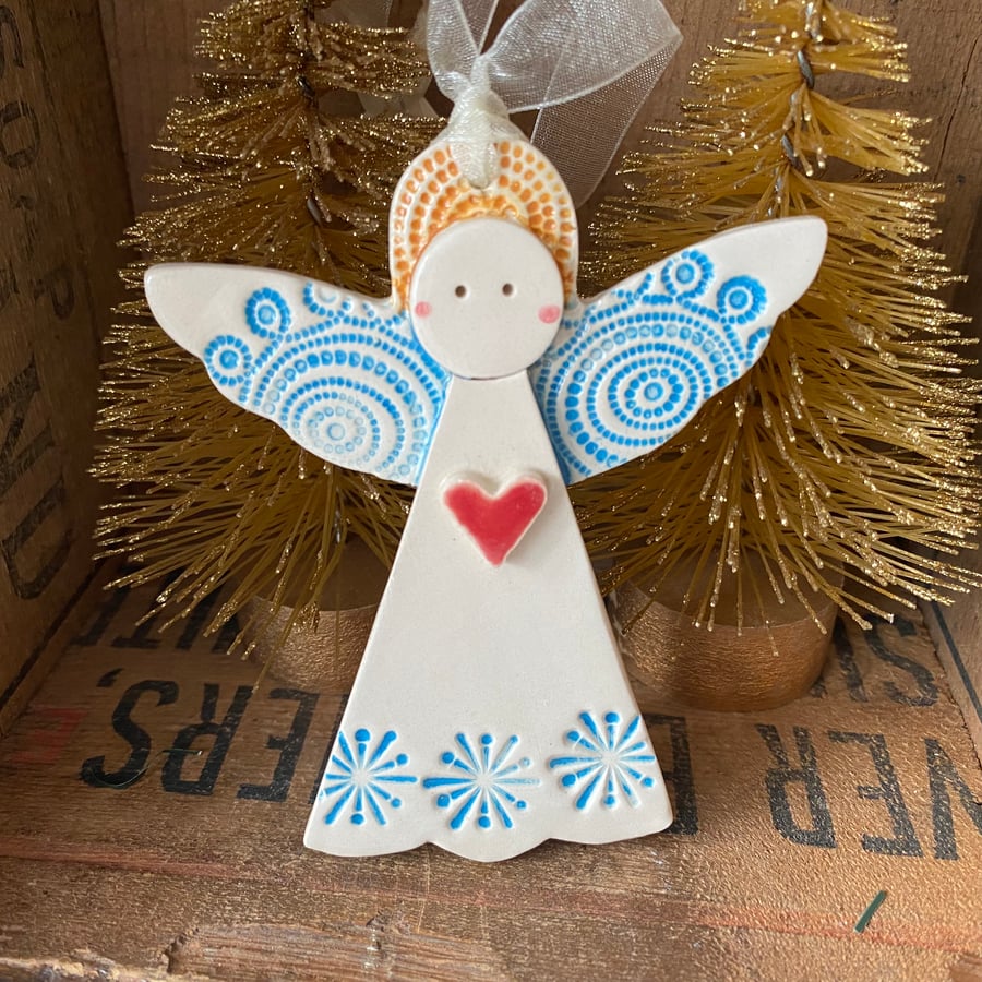 Seconds Ceramic Angel Pottery Christmas decoration 