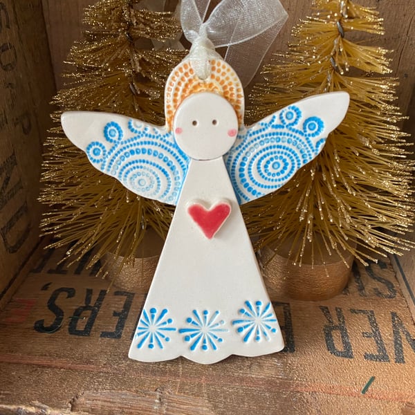 Seconds Ceramic Angel Pottery Christmas decoration 