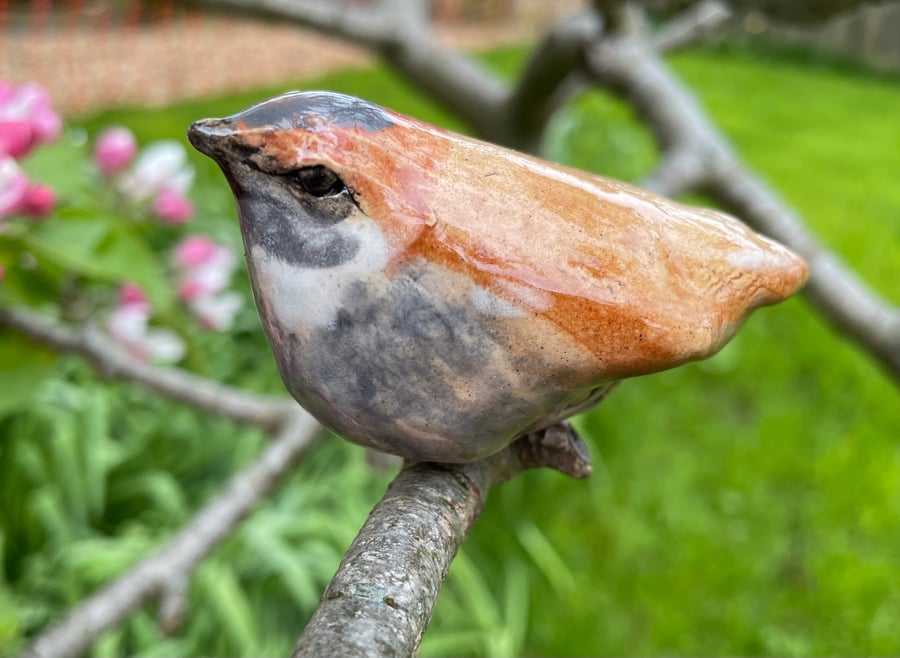 Ceramic sparrow hand painted 