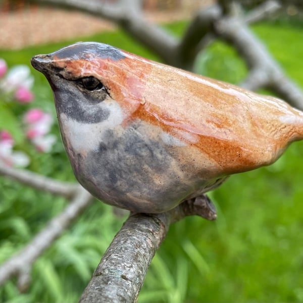 Ceramic sparrow hand painted 