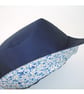 Blue Sun Hat Bucket Hat Ditsy Floral Rim Navy Blue Duck Egg Reversible Shade - Image 5