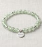 Prehnite Crystal Bracelet, Inner Peace, Personalised Engraved Gift - Image 1