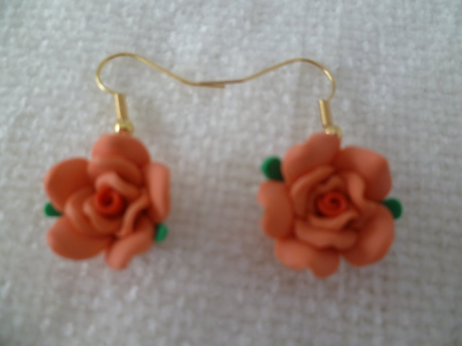 Red Rose Earrings