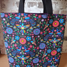 BIRDS AND FLOWERS FULLY LINED  TOTE 