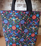 BIRDS AND FLOWERS FULLY LINED  TOTE 