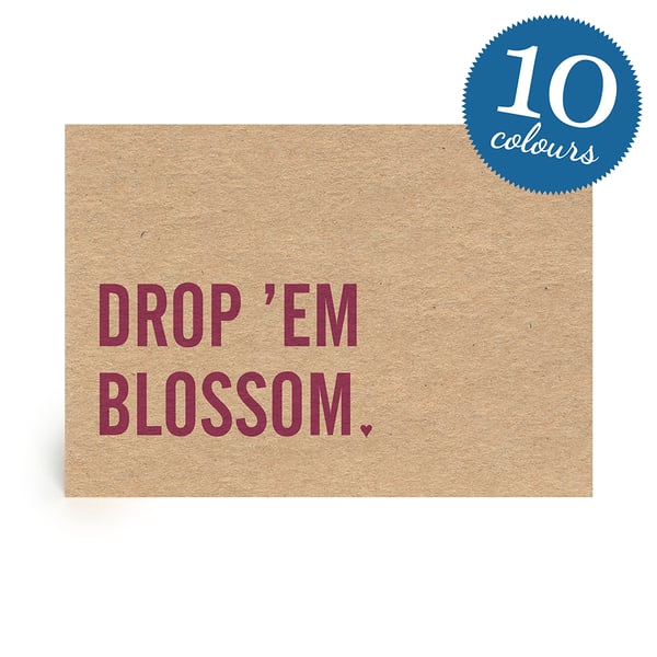 Drop 'Em Blossom Handmade Valentine, Wedding, Engagement and Anniversary Card