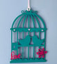 Hanging MDF Birdcage Decoration - Image 2