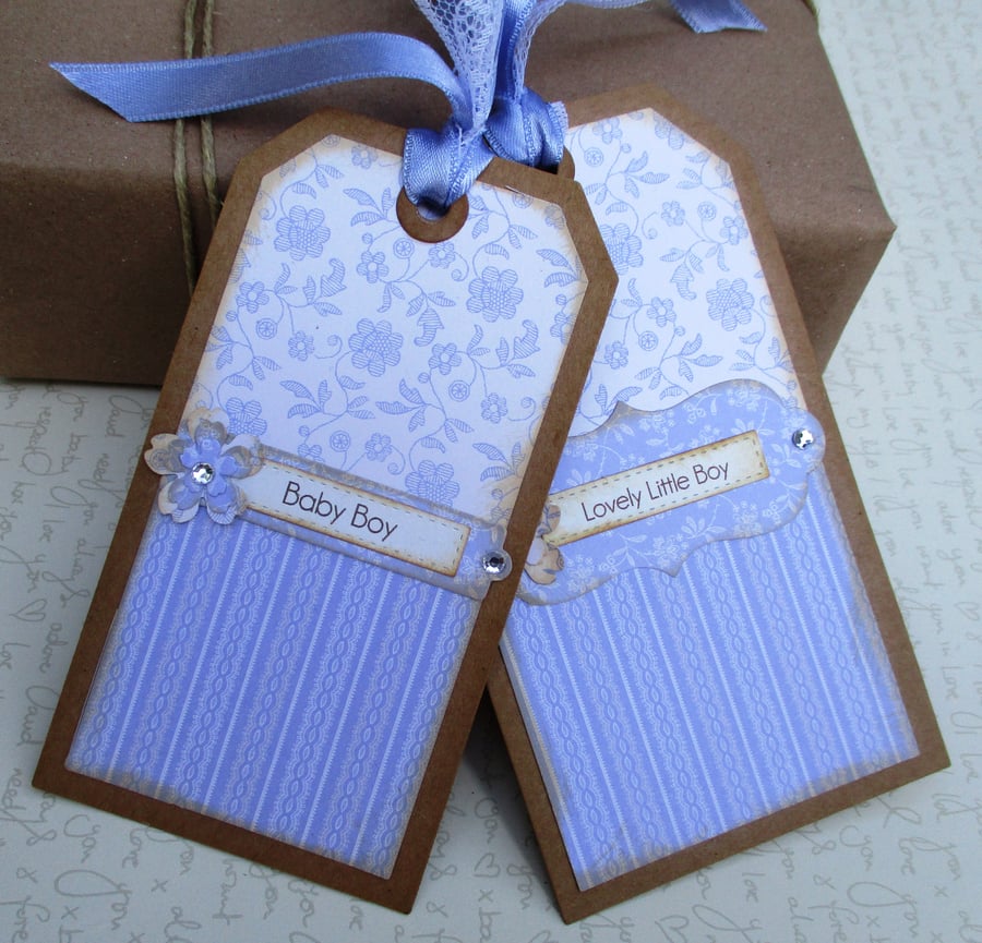 Baby Boy Gift tags,set of 2 tags