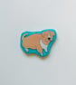 Off You Go Dog – Handmade Original Pet Illusration Fridge Magnet