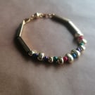 Vibrant and playful, sewing bead bracelet. 
