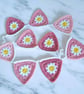 Crochet Daisy Bunting – Nursery Garland in Pinks