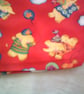 Red Fabric Bag with Colourful Playful Elephants - Image 3