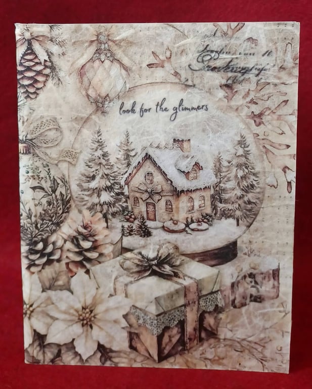 A6 Notebook Christmas Snowglobe
