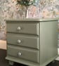 2x Upcycled Sage Green Bedside Cabinets - Image 9