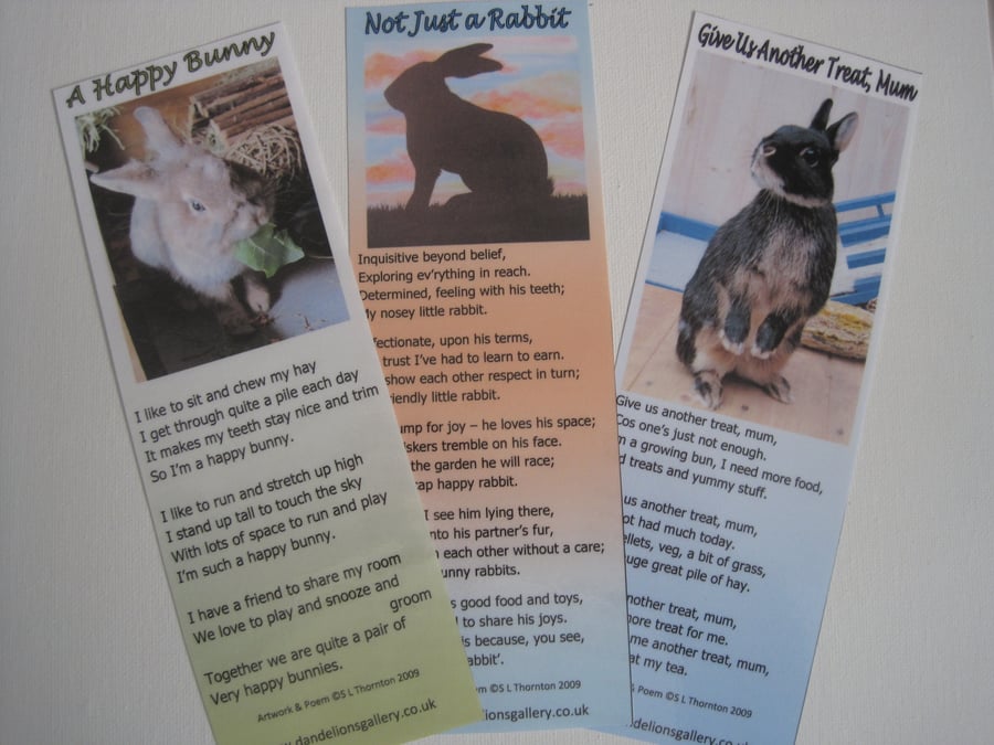 Bunny Poem Bookmarks