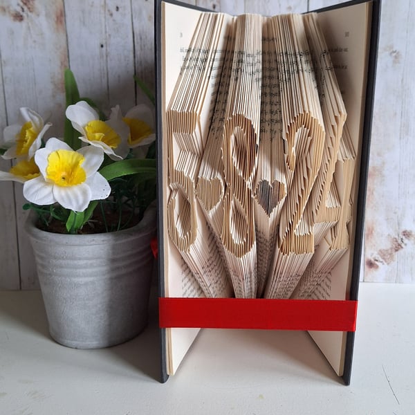 Wedding Date Book Fold, Personalised Wedding Gift