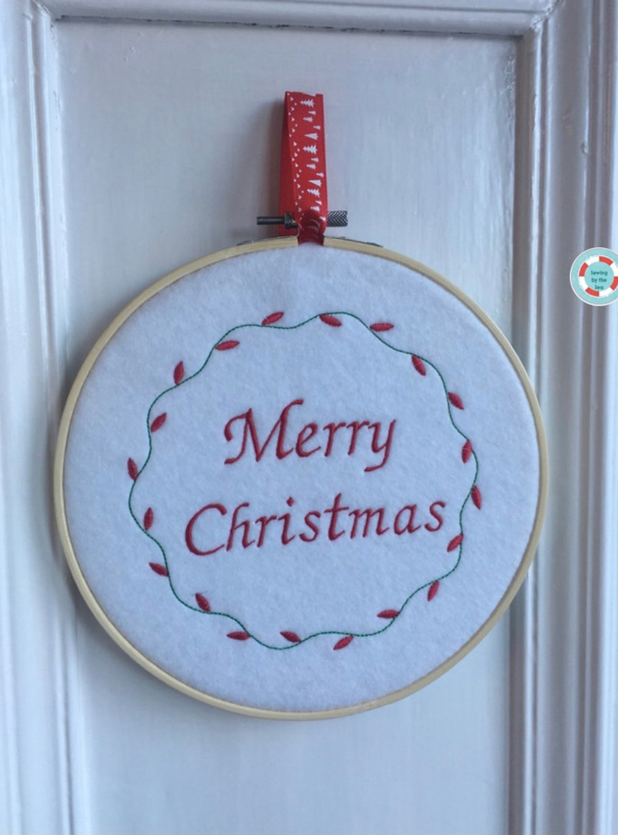 Embroidered Christmas Decoration Picture 