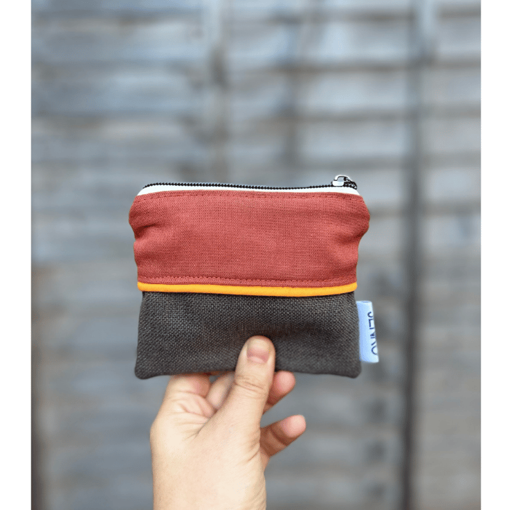 Handmade Small Fabric Pink and Terracotta Purse... - Folksy