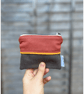 Handmade Small Fabric Pink and Terracotta Purse Pouch  - Copper Canopy