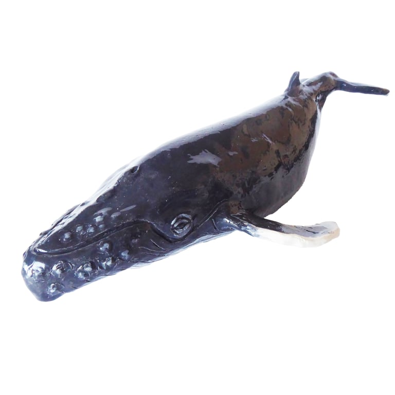 Humpback Whale Ceramic Sculpture - Hand Built