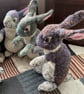Rabbit doorstop hand knit 