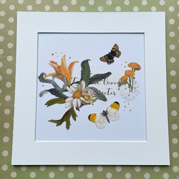 Handcrafted Collage of an Orange Tip and Duke of Burgundy Butterflies