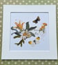 Handcrafted Collage of an Orange Tip and Duke of Burgundy Butterflies - Image 1