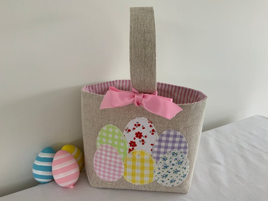 Children’s Easter Basket, Easter Bag, Easter Egg Design, Storage Basket