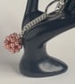 Handbag Charm, Initialled, Rose Gold Lava Beads Orb, Keyring  - Image 5