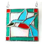 Kingfisher Framed Stained Glass Suncatcher Tile  - Image 6